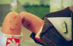 Link to "Billy the Finger" Virgin Mobile online interactive commercial with Scott Taylor as the Narrator. where you decide Billy the Fingers fate.