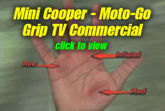 Watch the Mini Cooper TV commercial for the Moto-Go Grip.